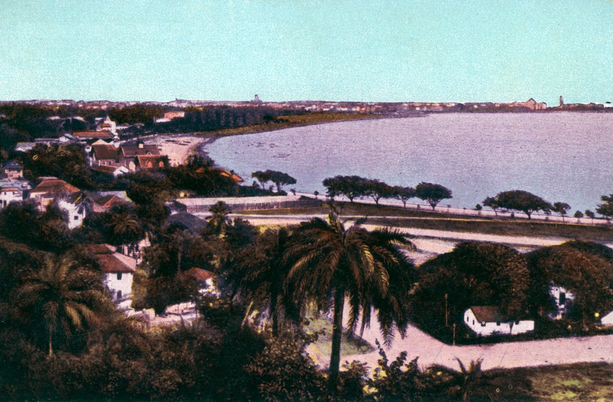 Vista do Monte Malabar, Bombaim, Índia, início do século XX de Unbekannt