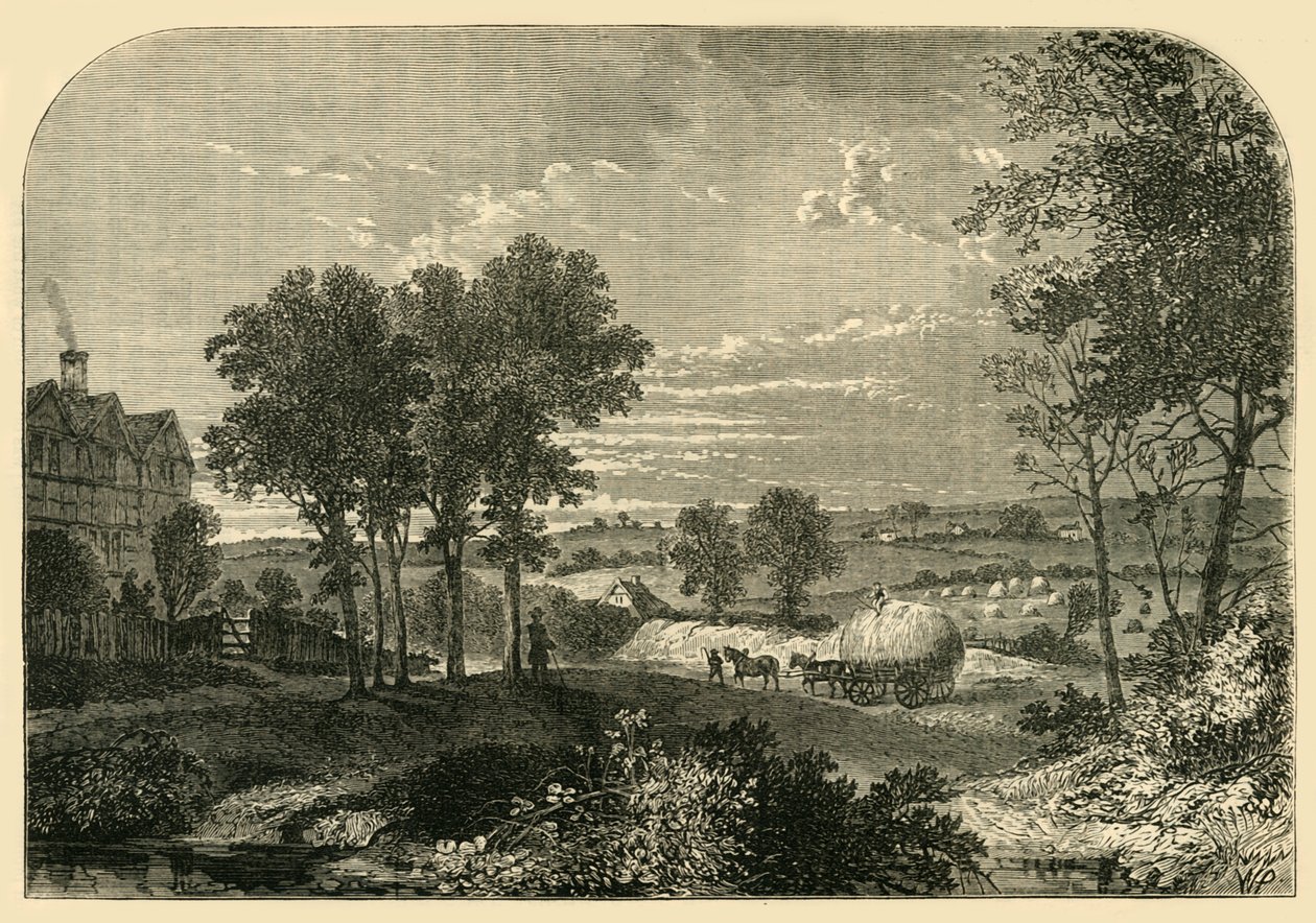 Vista de Moll Kings House, Hampstead, em 1760, c1876. de Unbekannt