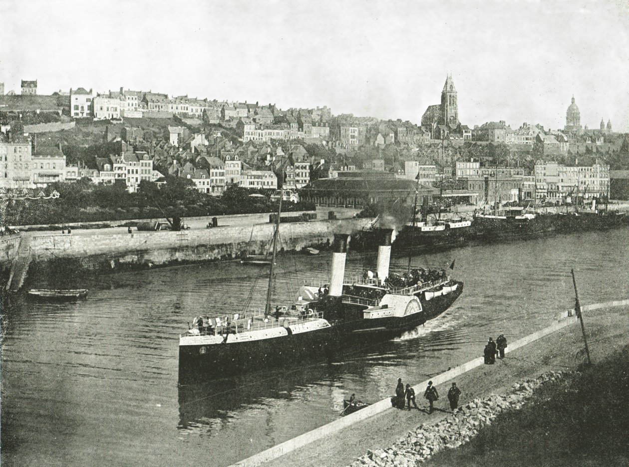 Vista do cais oeste, Boulogne, França, 1895. de Unbekannt