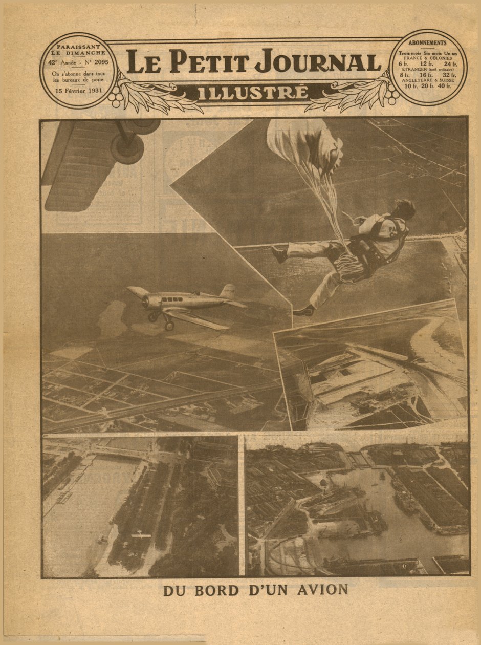 Vista a bordo de um avião, 1931. de Unbekannt