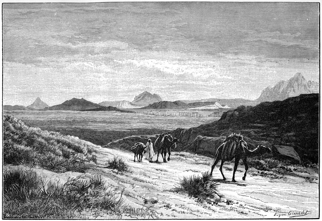 Vista do Tellat Pass, Tunísia, c1890 de Unbekannt