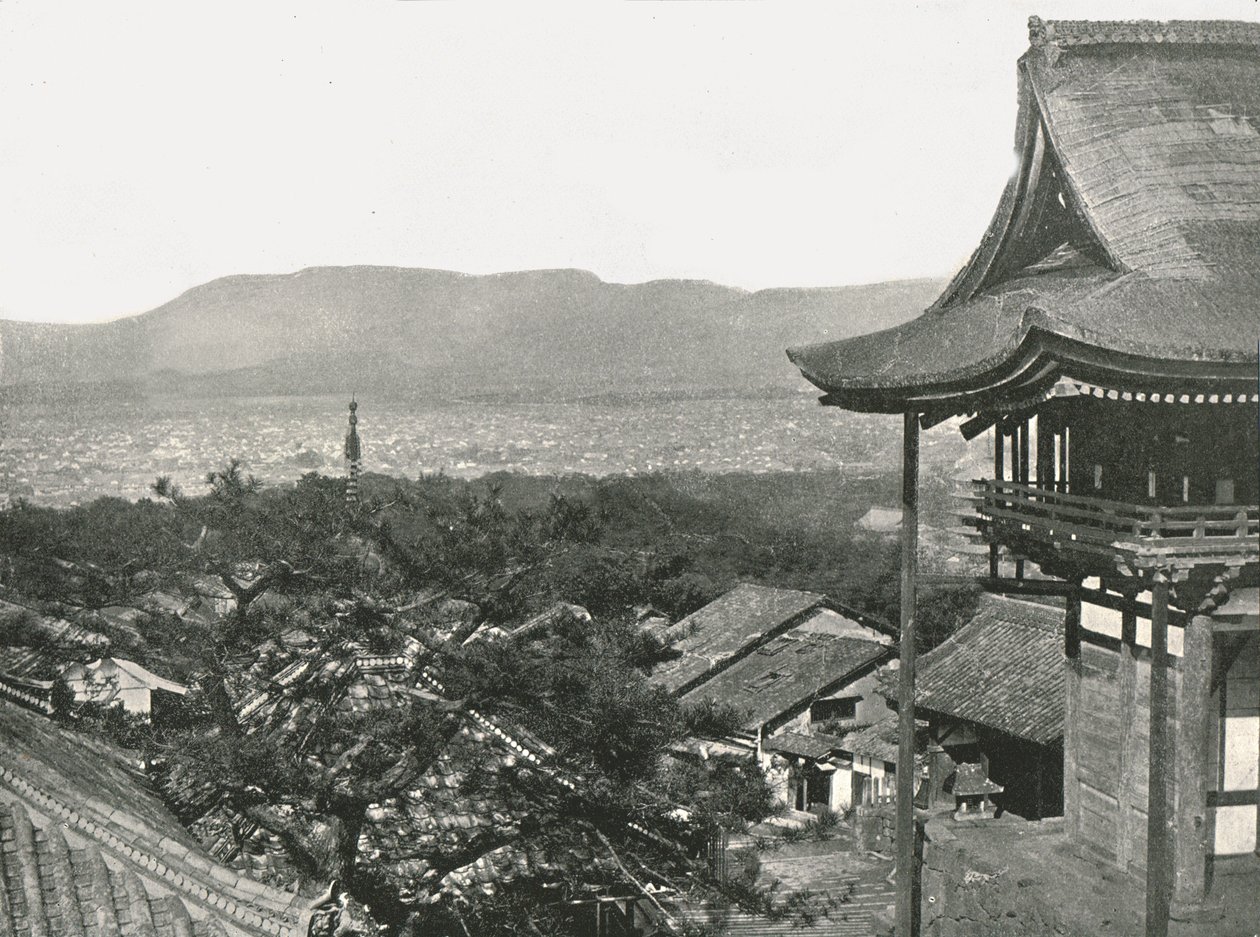 Vista das colinas, Kyoto, Japão, 1895. de Unbekannt