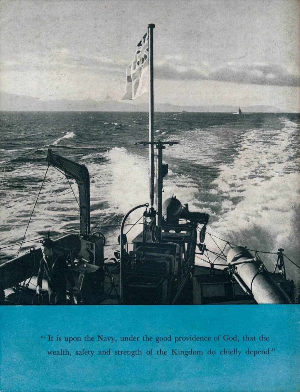 Vista da popa de um navio de guerra britânico, c1940 1943 de Unbekannt