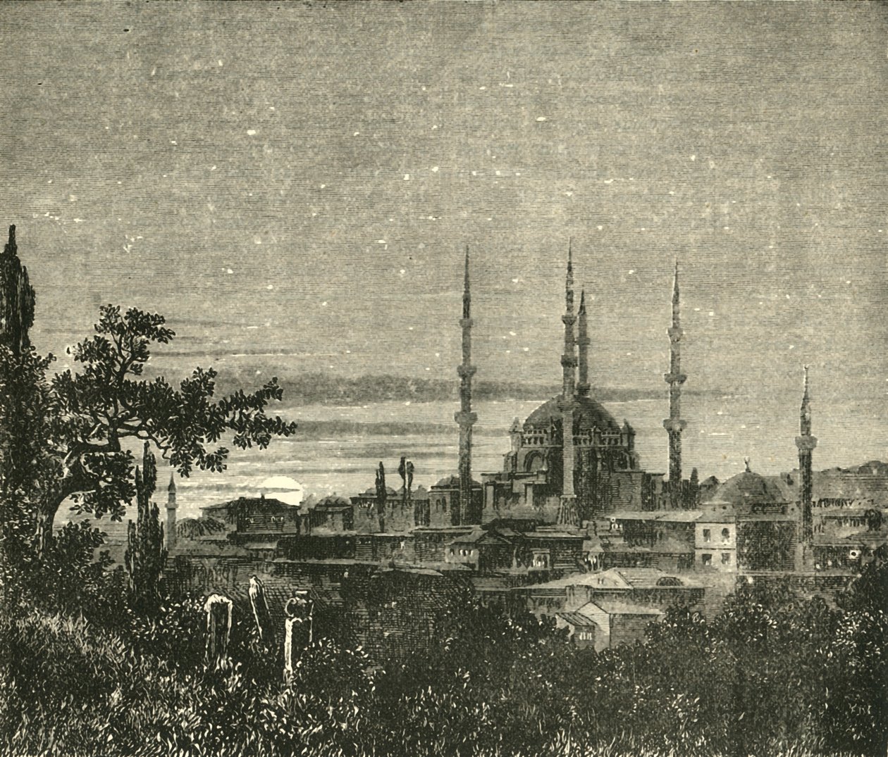 Vista em Adrianópolis - a mesquita de Selim II, 1890. de Unbekannt