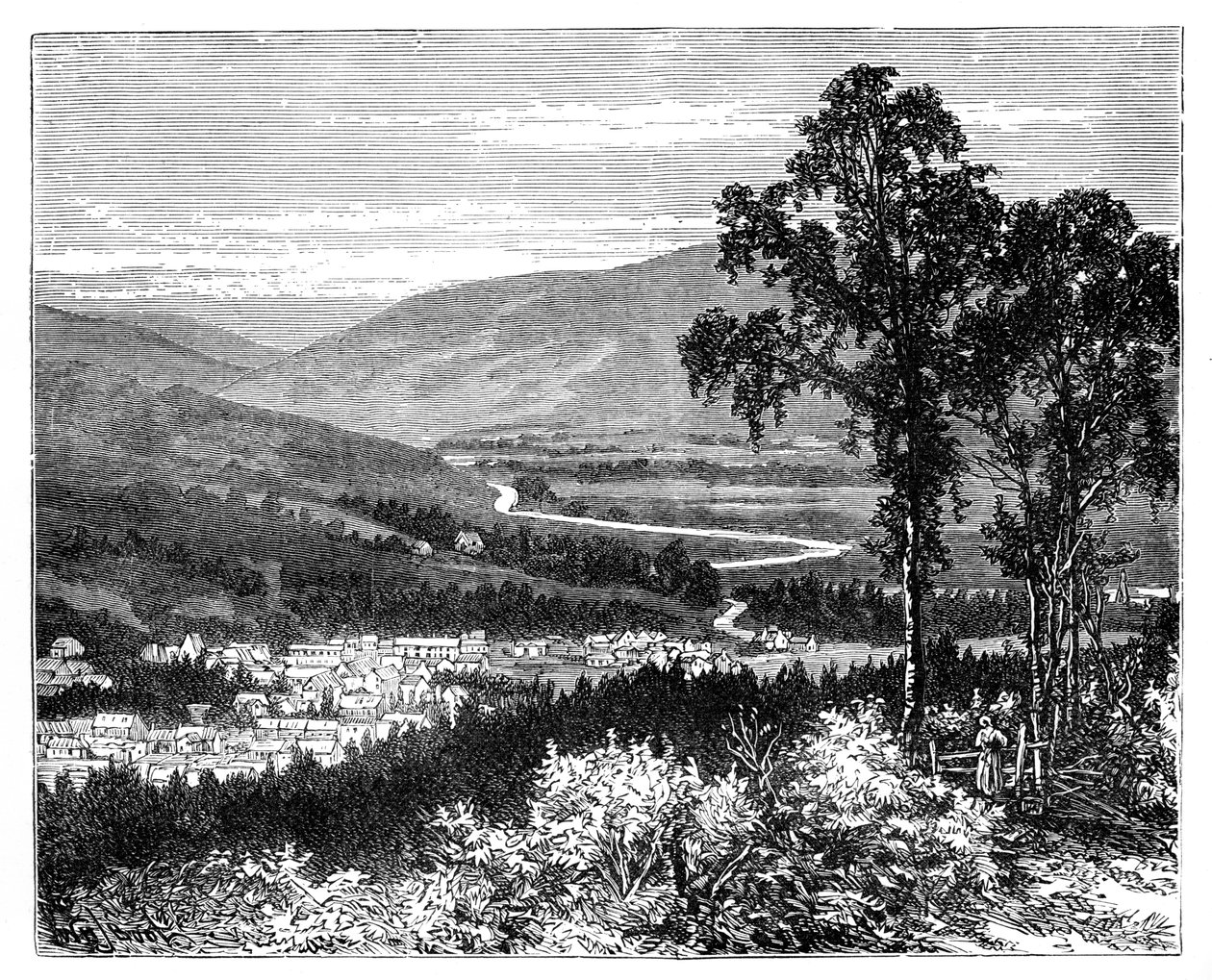 Vista em Braemar, Escócia, c1888 de Unbekannt