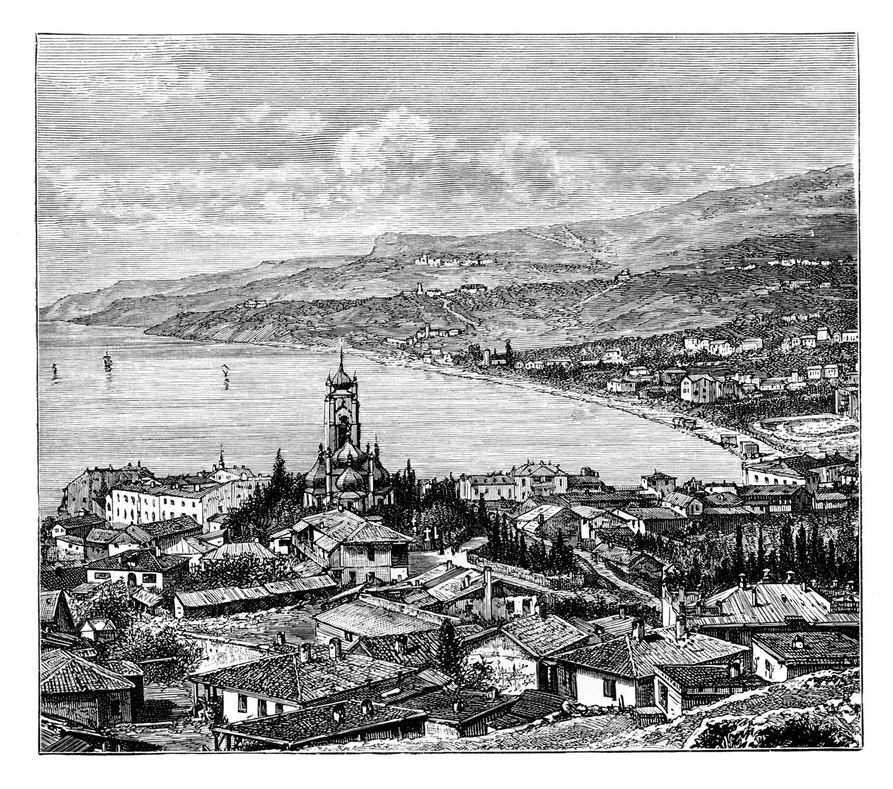 Vista na Crimeia: Yalta, c1888 de Unbekannt