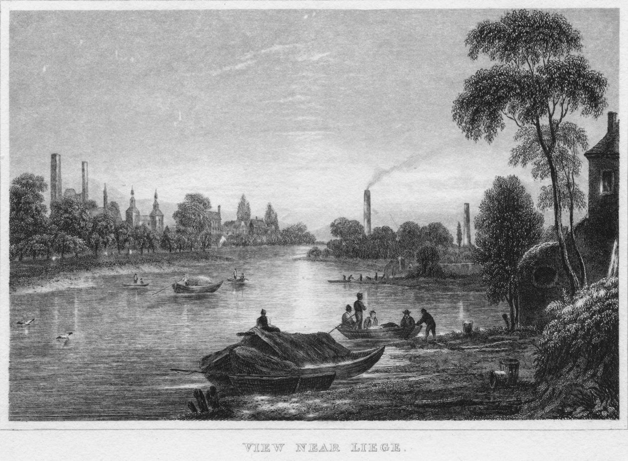 Vista perto de Liège, 1850 de Unbekannt