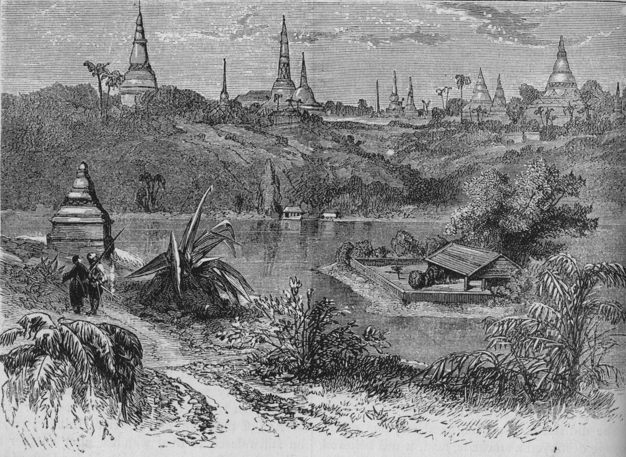 Vista perto de Rangoon, c1880 de Unbekannt
