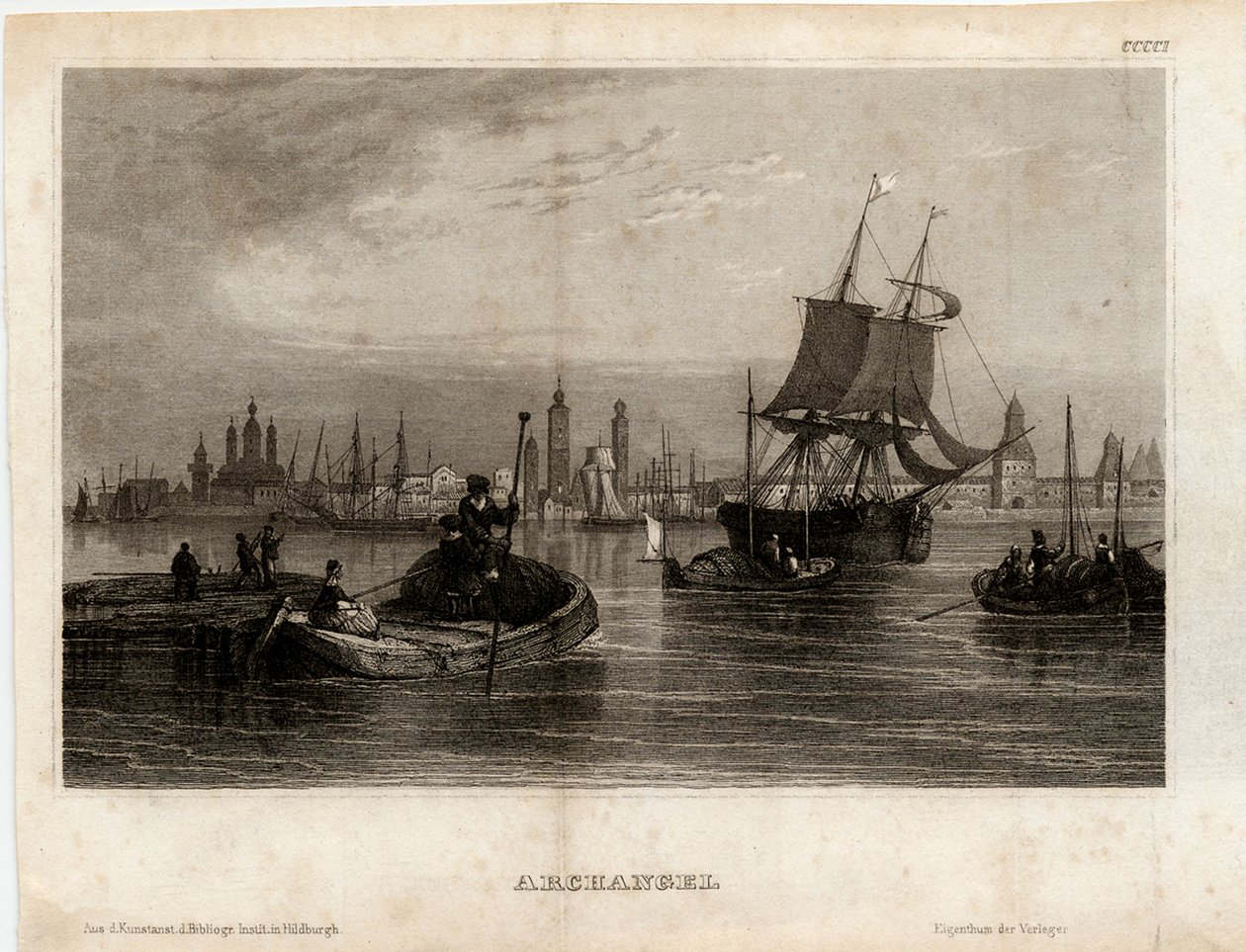 Vista de Arkhangelsk, 1833 de Unbekannt