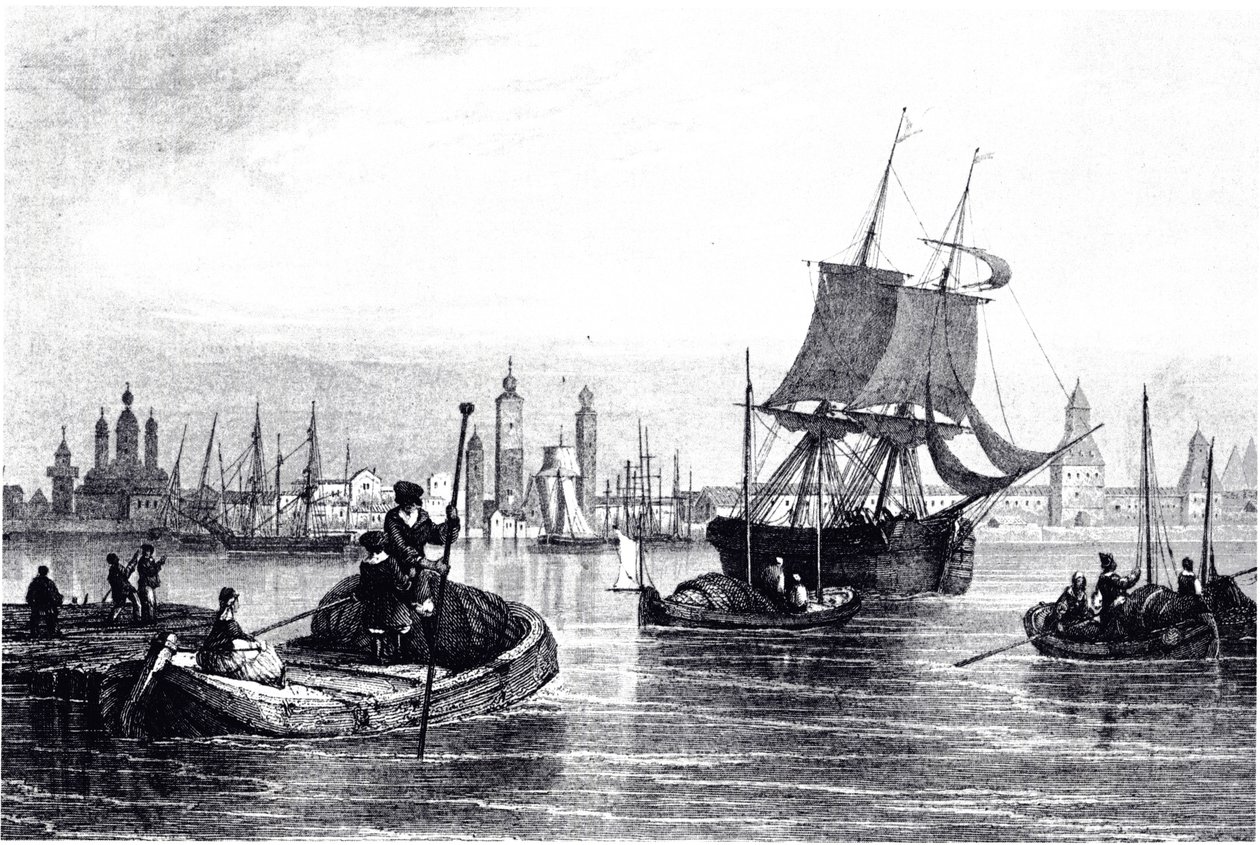Vista de Arkhangelsk, 1835 de Unbekannt