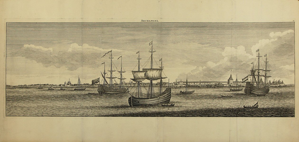 Vista de Arkhangelsk, ca 1770 de Unbekannt
