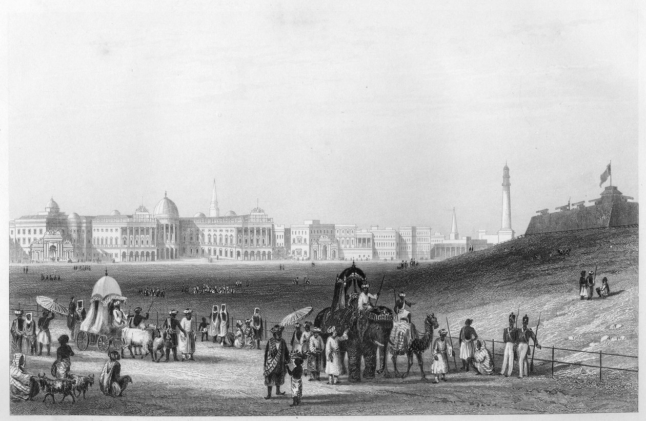 Vista de Calcutá da Esplanada, c1860 de Unbekannt