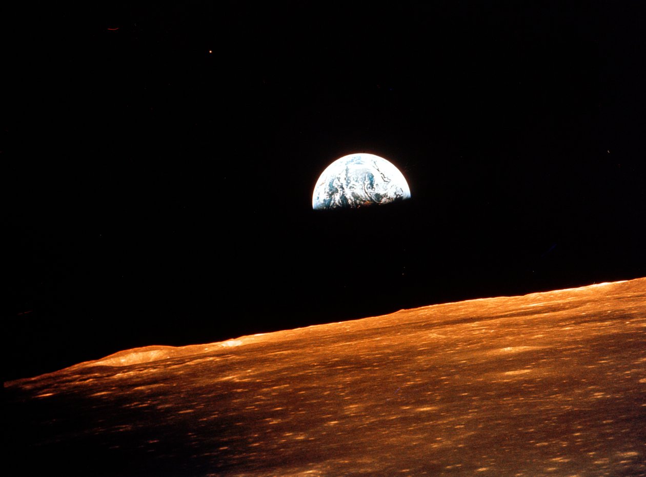 Vista da Terra a partir da Apollo 10 orbitando a Lua, 1969 de Unbekannt