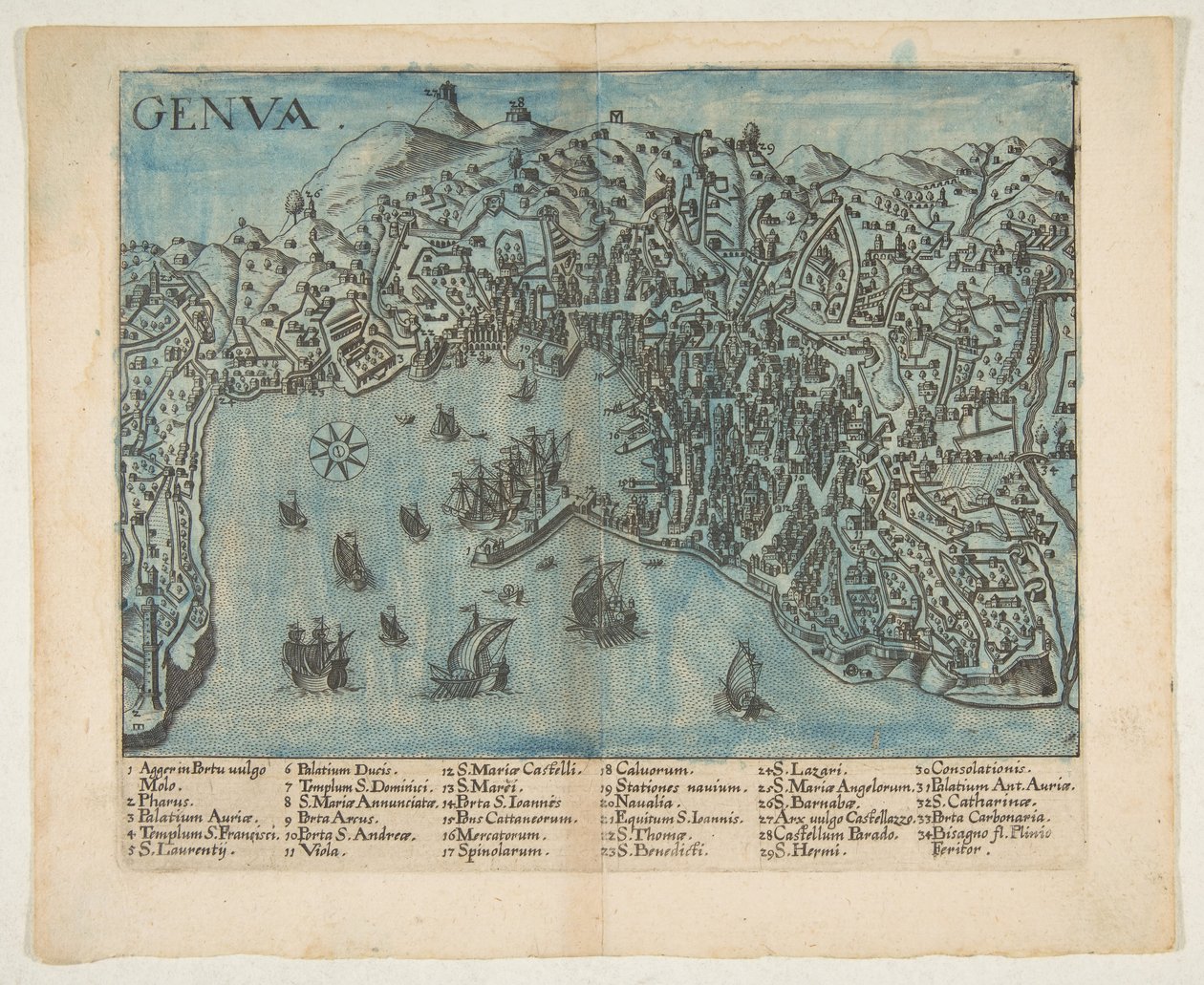 Vista de Génova, 1604. de Unbekannt