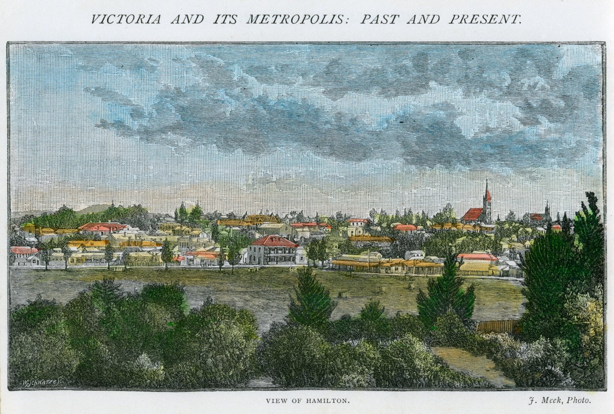 Vista de Hamilton, Victoria, Austrália, c1885 de Unbekannt