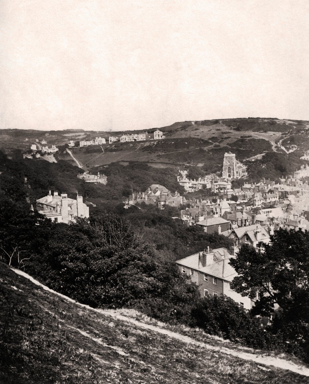 Vista de Hastings de East Hill, Sussex, c1900 de Unbekannt