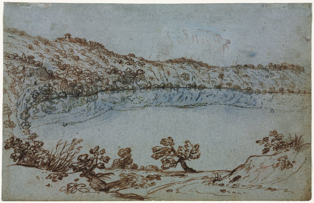 Vista do Lago Nemi, c. 1650 de Unbekannt