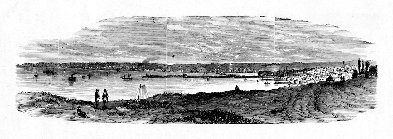 Vista da Baía de Milwaukee, Lago Michigan, 1883 de Unbekannt