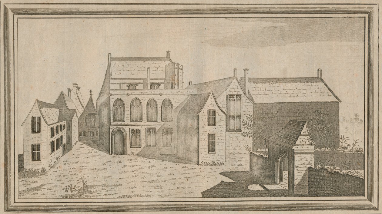 Vista do Priorado de Minster Lovel no Condado de Oxford, 1784 de Unbekannt