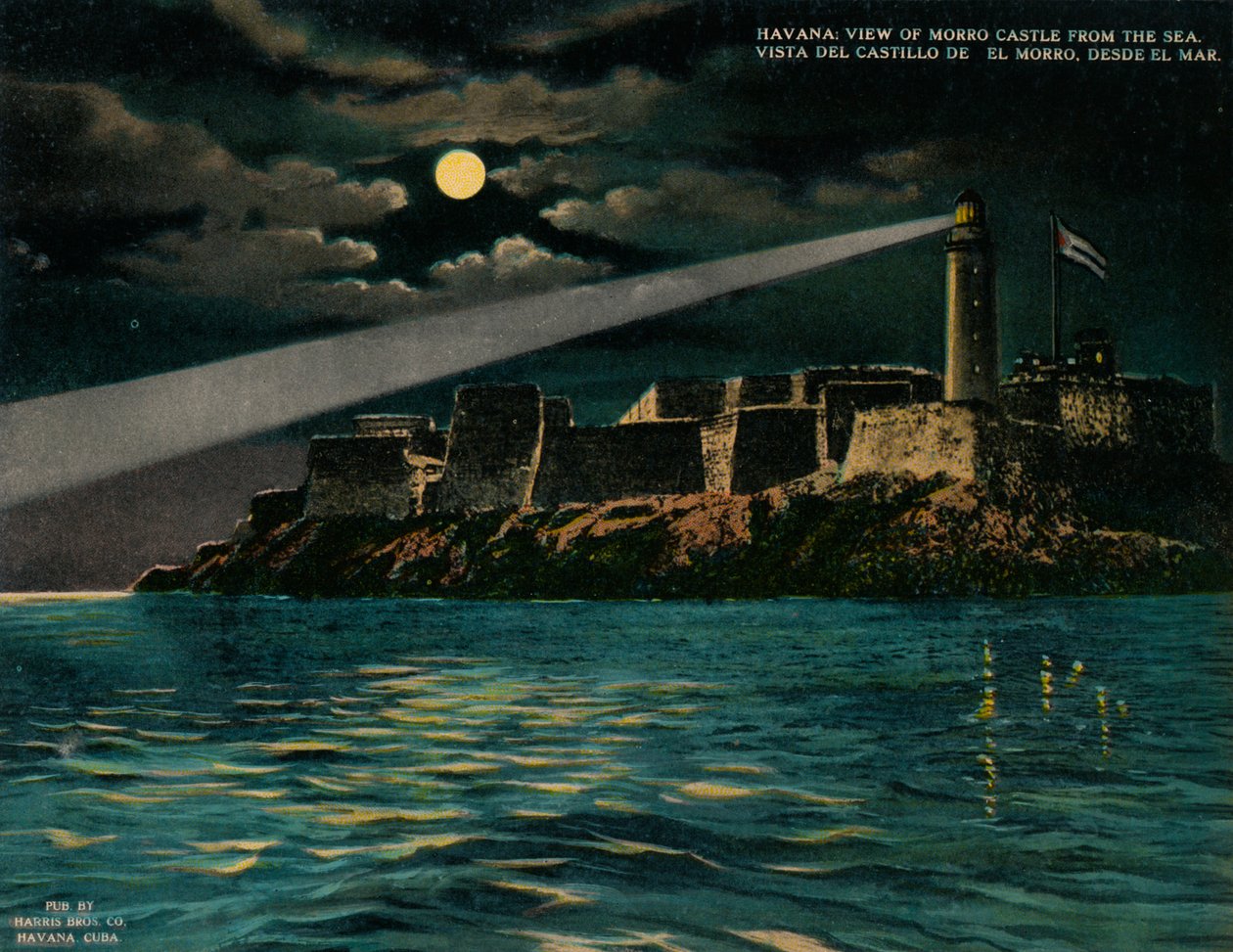 Vista do castelo Morro do mar, Havana, Cuba, c1920 de Unbekannt