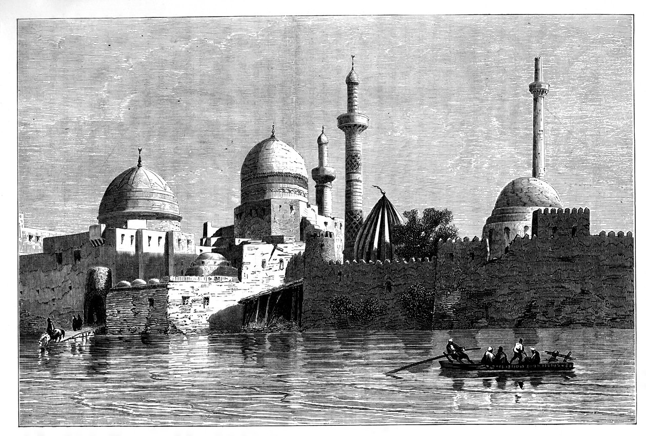 Vista de Mosul do rio Tigre, Iraque, c1890 de Unbekannt