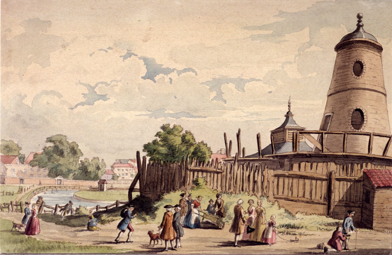Vista de New River Head, Finsbury, Londres, c1750 de Unbekannt