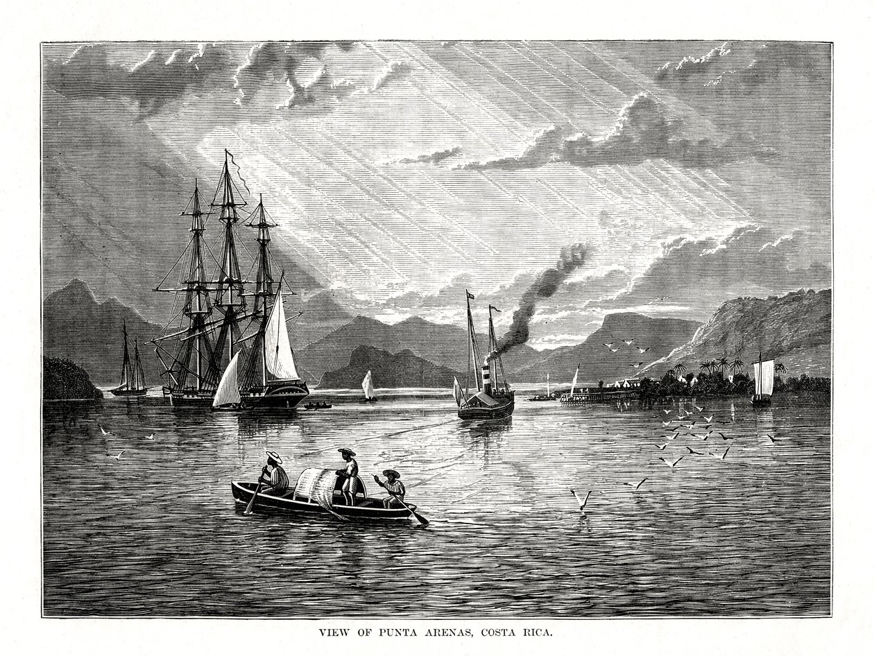 Vista de Punta Arenas, Costa Rica, 1877 de Unbekannt