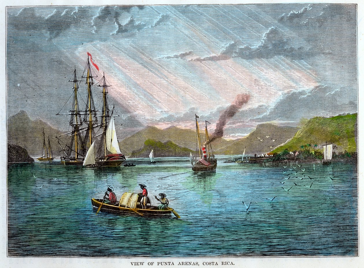 Vista de Punta Arenas, Costa Rica, c1880 de Unbekannt