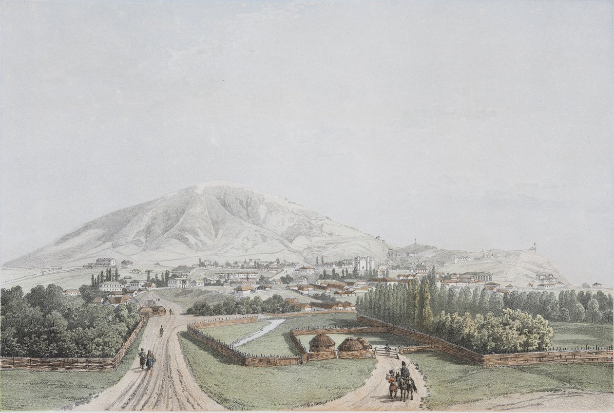Vista de Pyatigorsk, meados do século XIX de Unbekannt