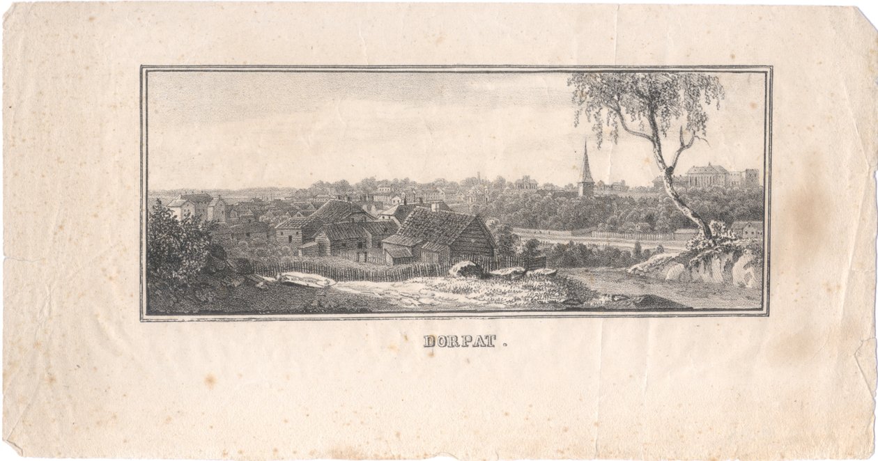 Vista de Tartu, 1800 de Unbekannt