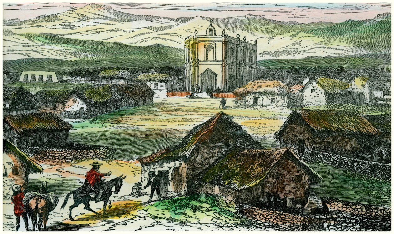 Vista de Tiahuanaco, perto do Lago Titicaca, Bolívia, c1880 de Unbekannt