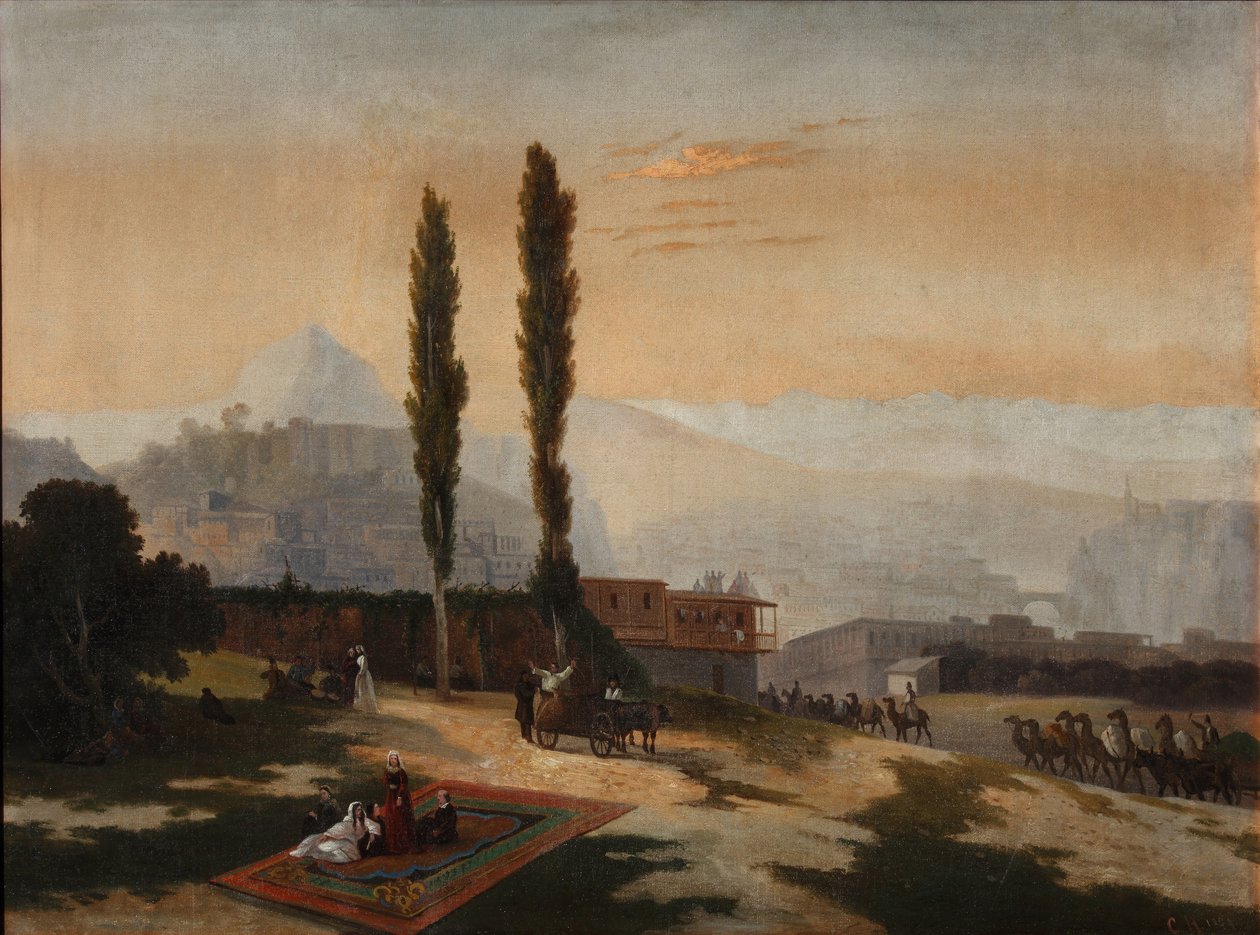 Vista de Tiflis, 1890 de Unbekannt