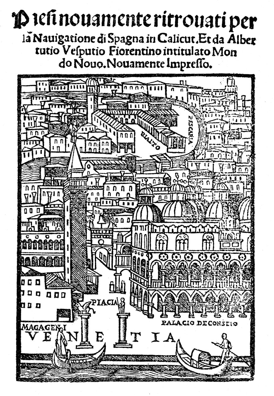 Vista de Veneza, Xilogravura, 1521 de Unbekannt