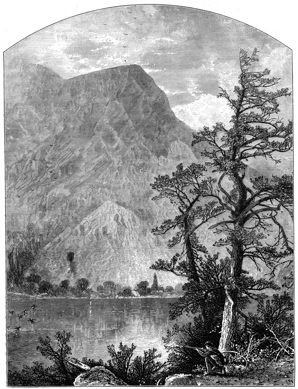 Vista de um dente reto das Montanhas Azuis, Delaware Water Gap, New Jersey, EUA, 1877 de Unbekannt