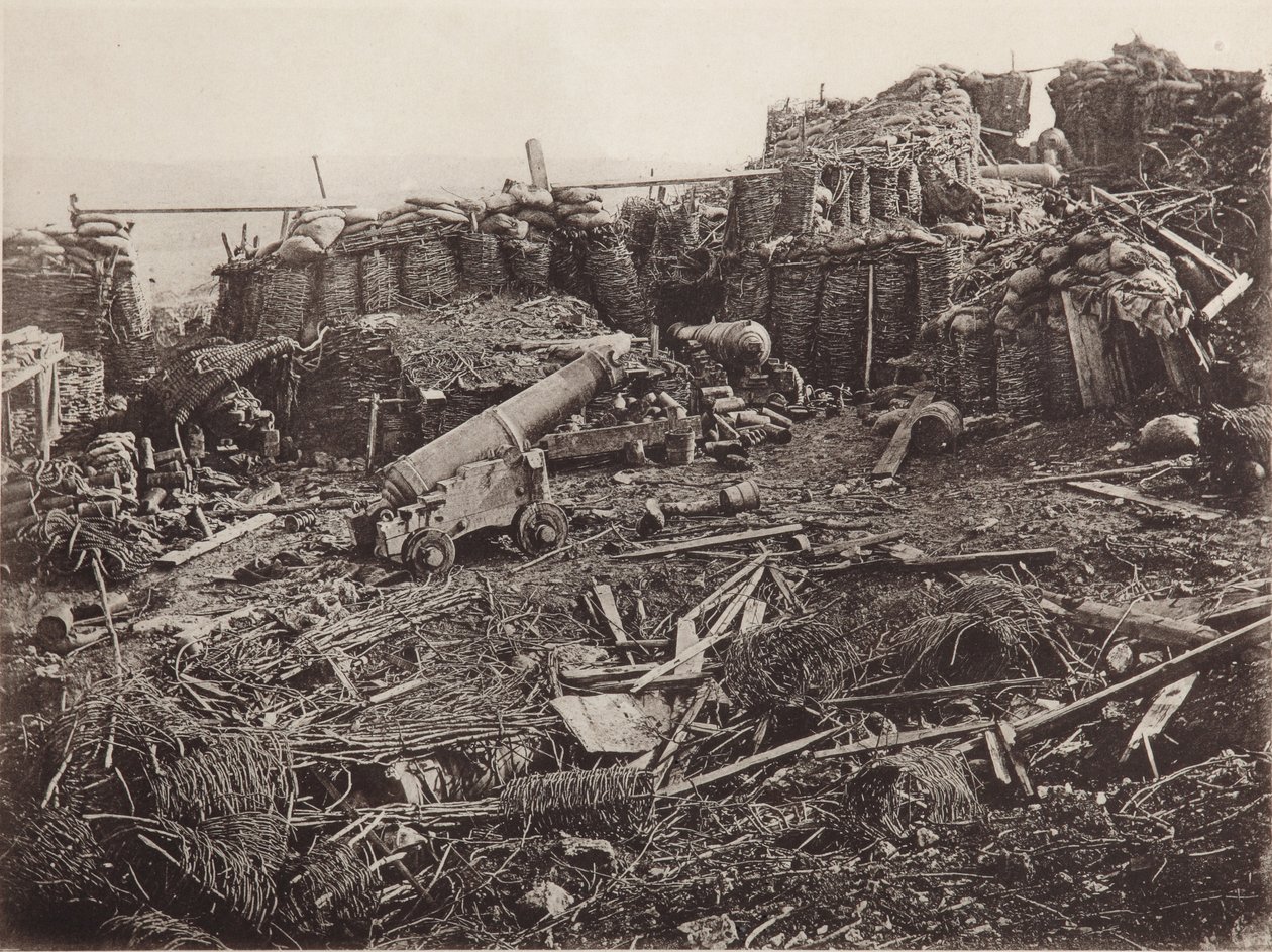 Vista do 3º Bastião em Sebastopol, 1856 de Unbekannt