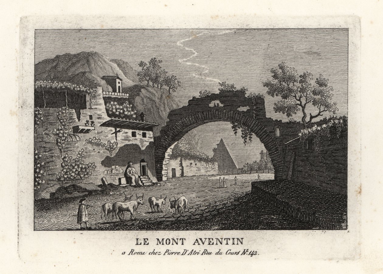 Vista da Colina de Aventine, uma das Sete Colinas de Roma de Unbekannt