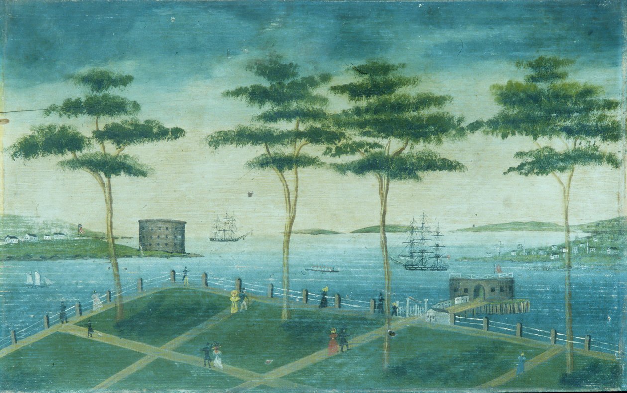 Vista da bateria, Nova York, 1800-1850. de Unbekannt