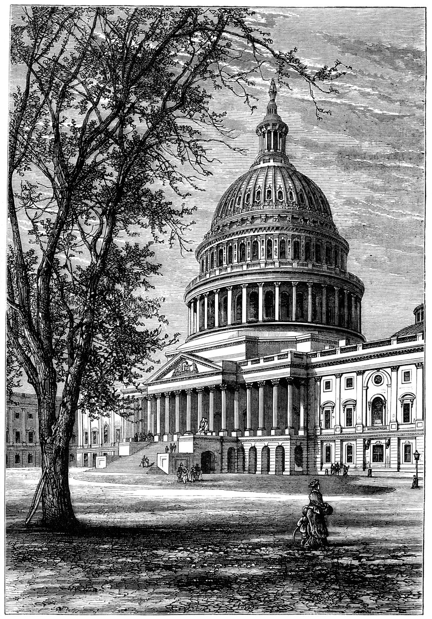 Vista do Capitólio, Washington DC, EUA, c1880 de Unbekannt