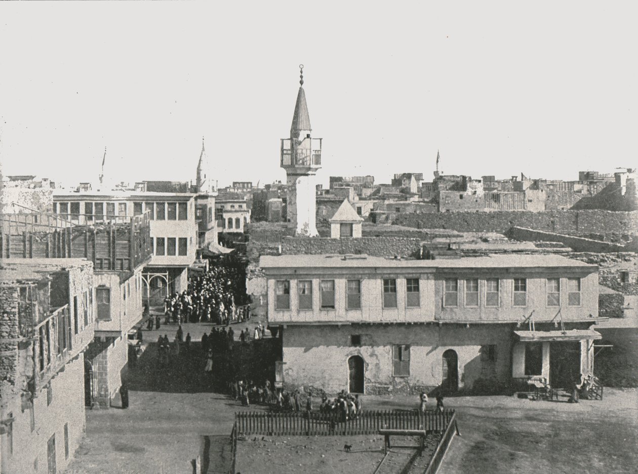 Vista da cidade velha, Suez, Egito, 1895. de Unbekannt