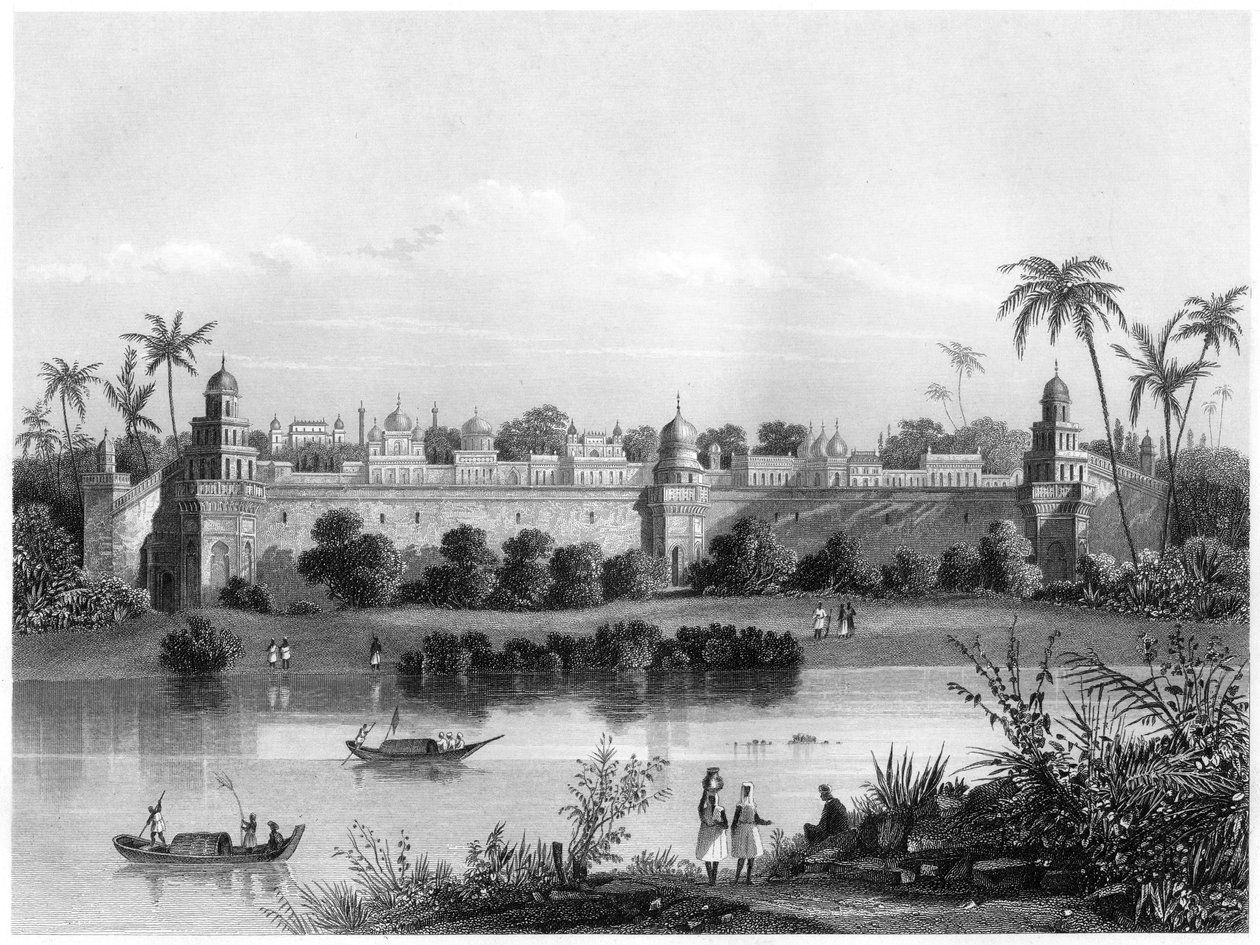 Vista do Palácio de Agra, a partir do rio, c1860 de Unbekannt