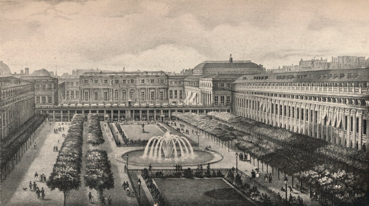 Vista do Palais-Royal em 1834, 1915 de Unbekannt