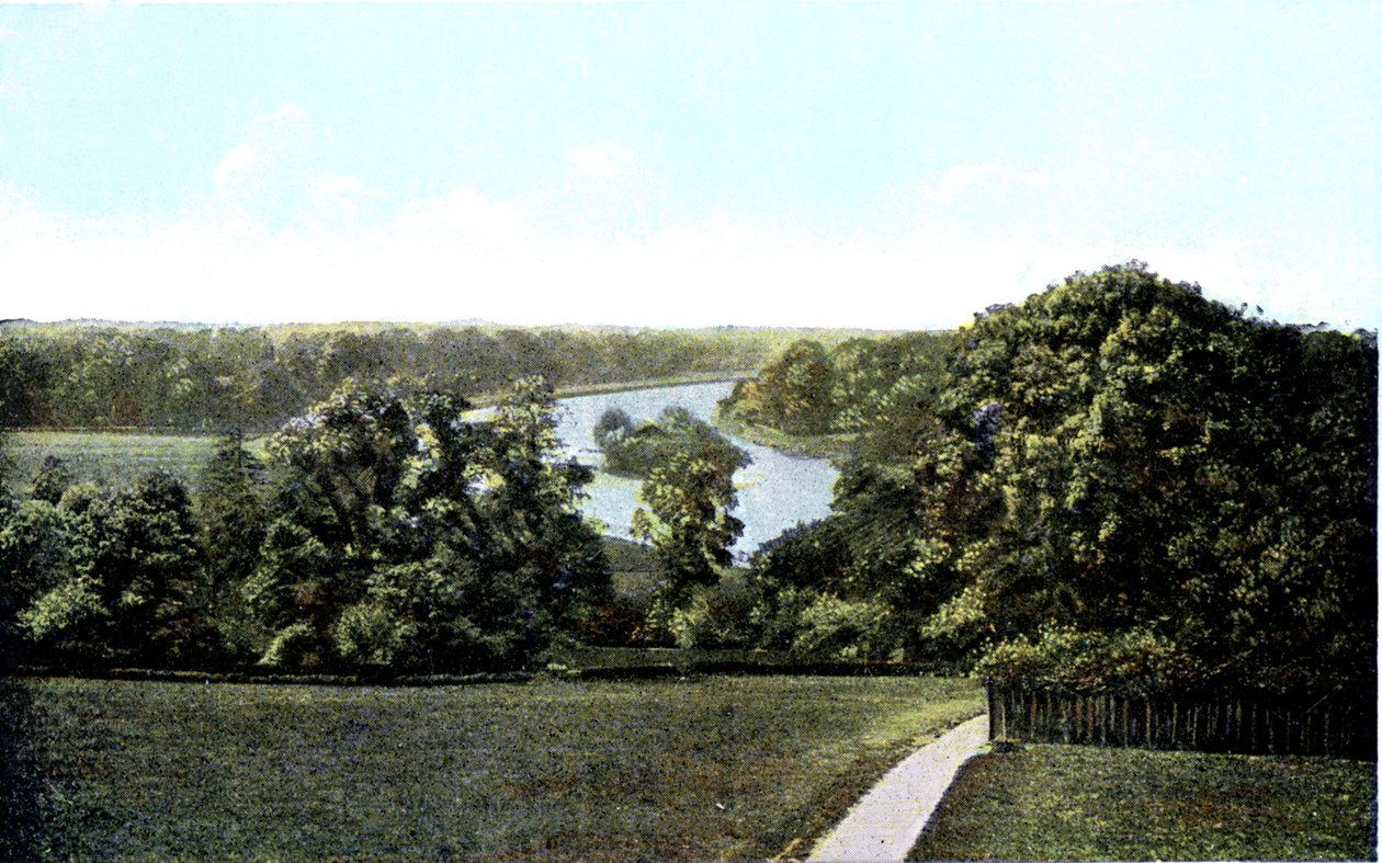 Vista do Tamisa da Richmond Hill, Londres, século 20 de Unbekannt