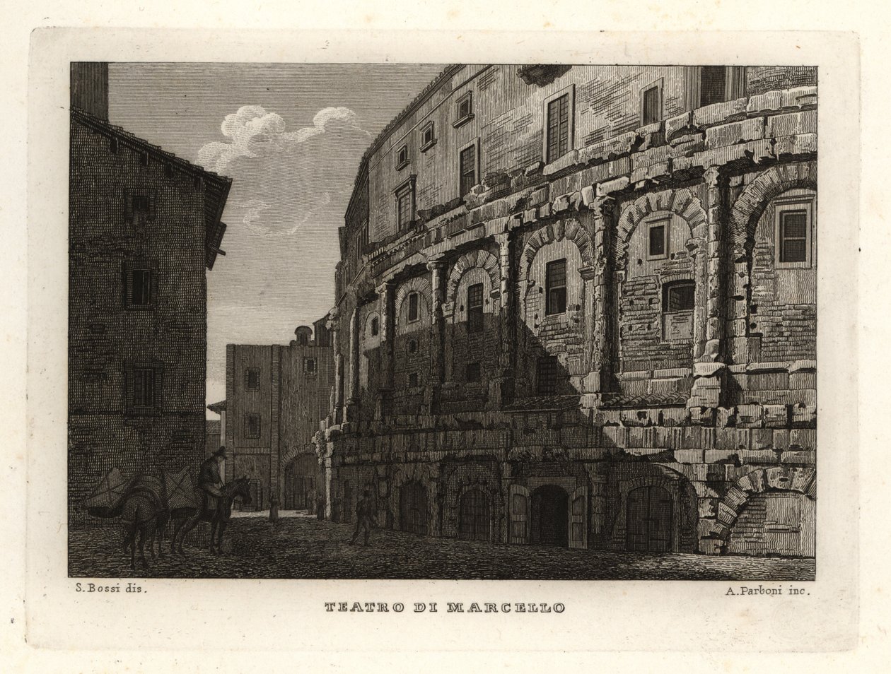 Vista do Teatro de Marcelo, Teatro di Marcello, Roma de Unbekannt