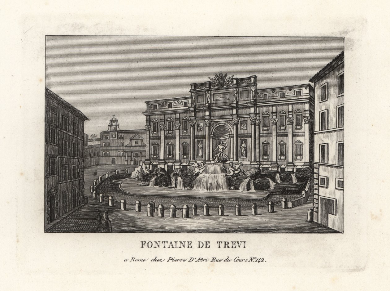 Vista da Fonte de Trevi, Fonte de Trevi, Roma de Unbekannt