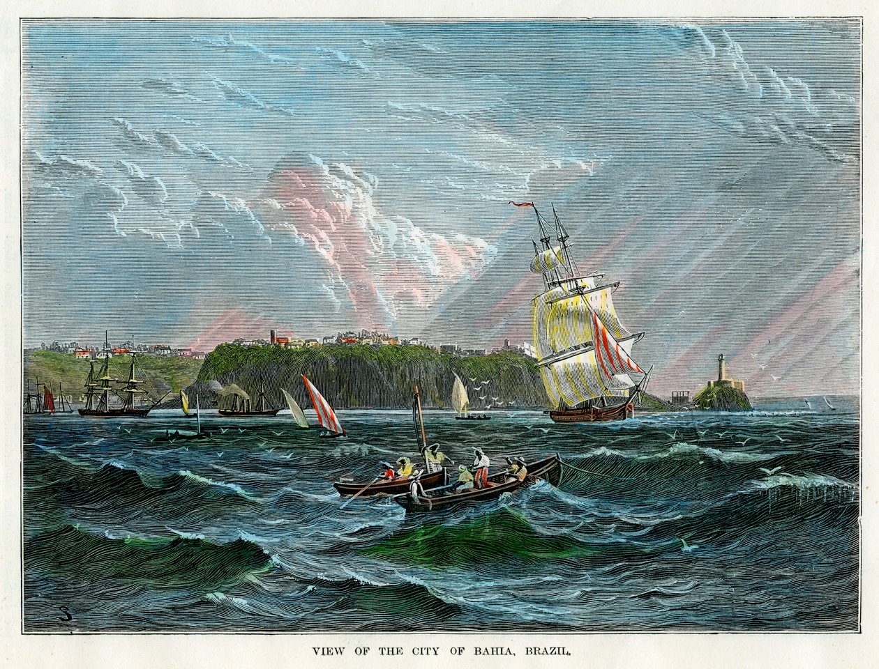 Vista da cidade da Bahia, Brasil, c1880 de Unbekannt
