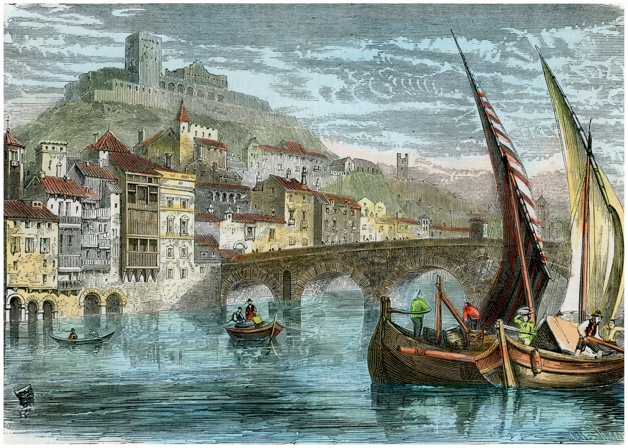 Vista da cidade de Verona, Itália, c1880 de Unbekannt