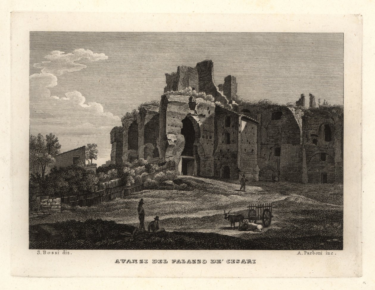 Vista das ruínas do Palácio dos Césares, Palazzo de