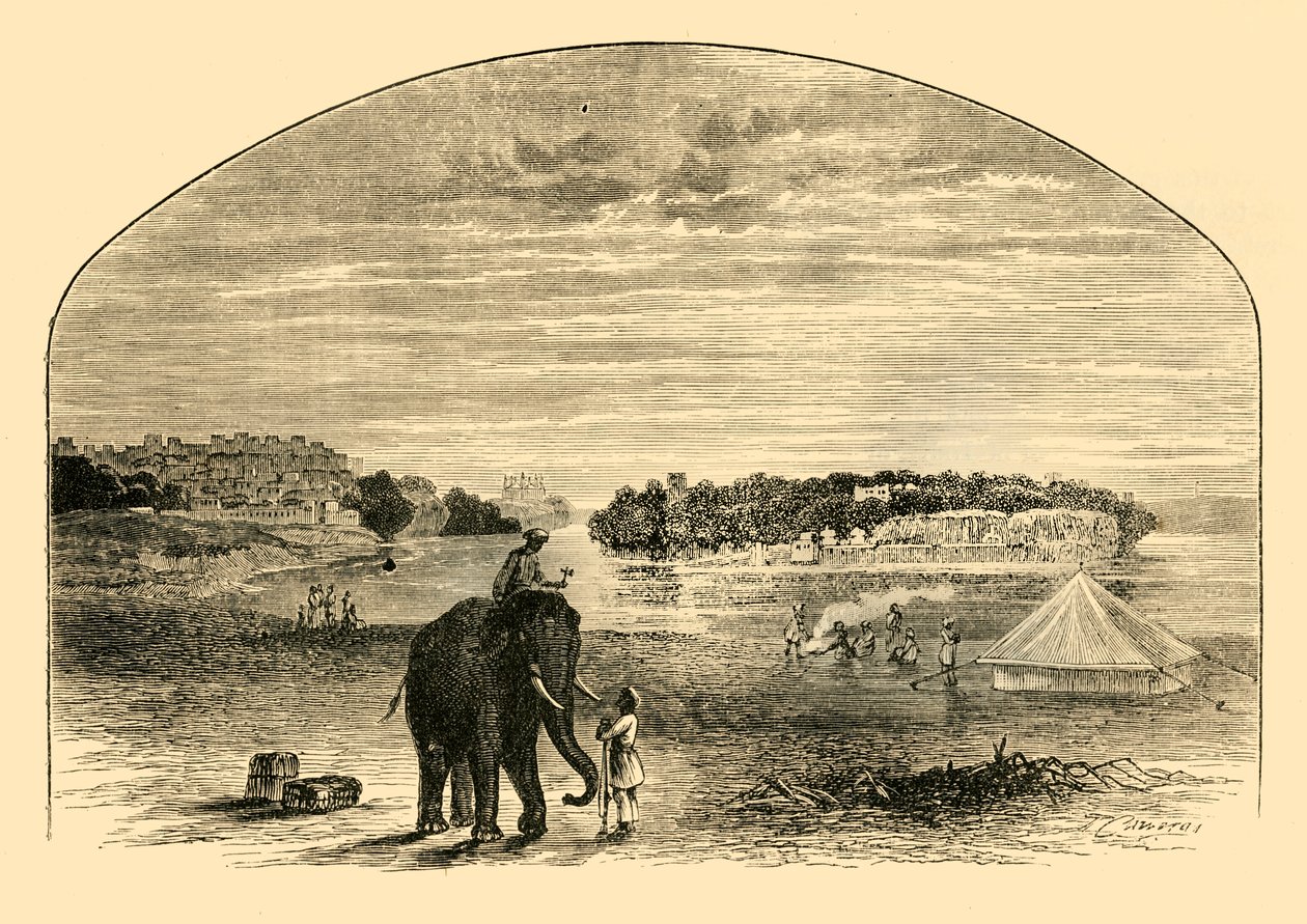 Vista sobre o Indus, 1890. de Unbekannt