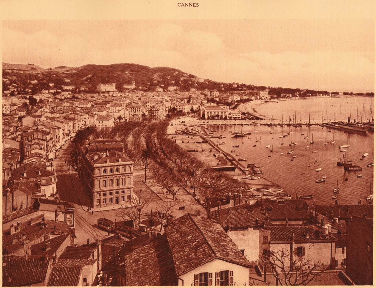 Vista tomada do Mont Chevalier, Cannes, 1930. de Unbekannt