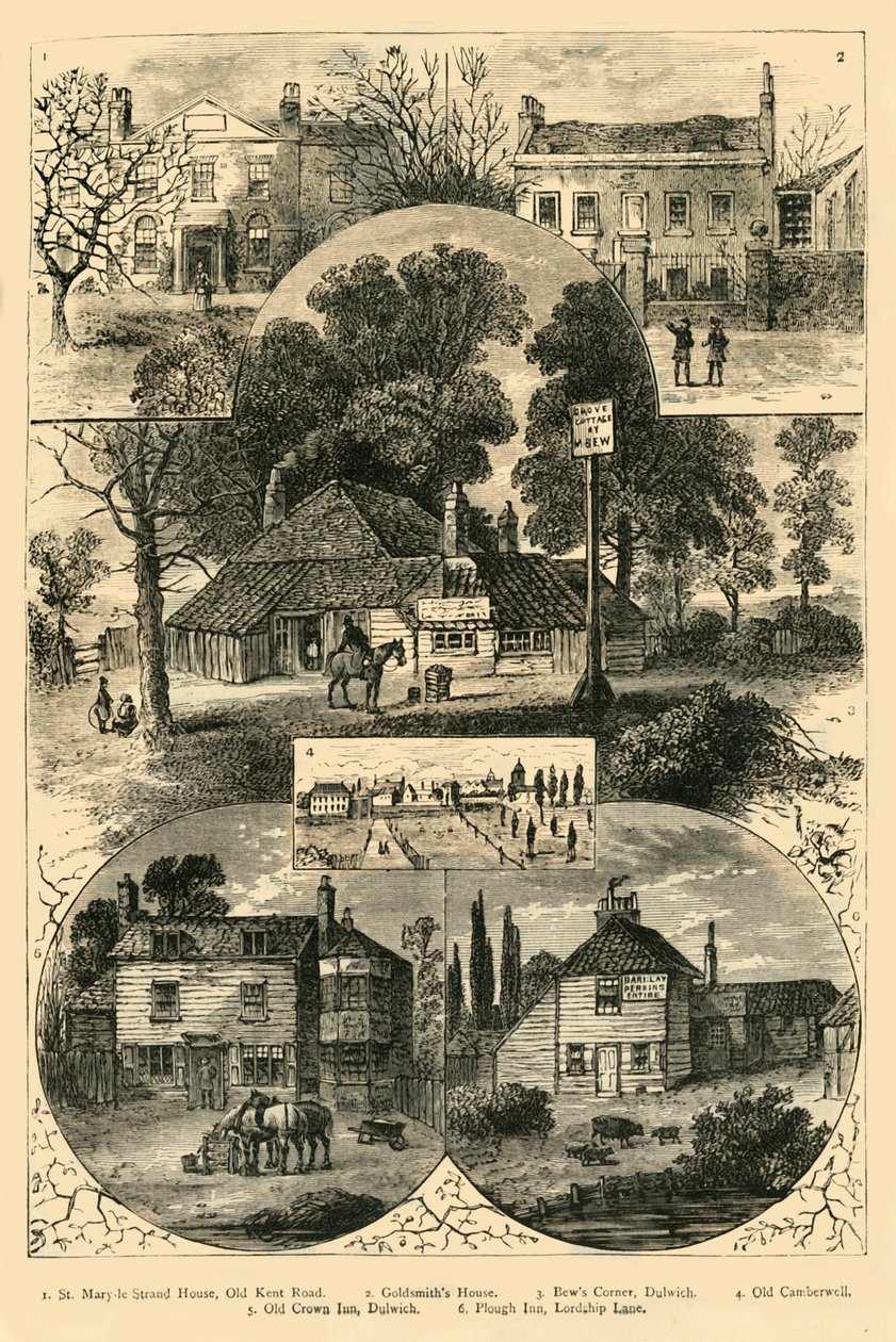Vistas em Camberwell e Dulwich, c1878. de Unbekannt